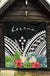 Kosrae Premium Quilt - Kosrae Coat of Arms & Polynesian Tropical Flowers White - Polynesian Pride