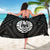 Tahiti Personalised Sarong - Tahiti Seal In Polynesian Tattoo Style (Black) - Polynesian Pride