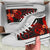 Tonga Polynesian High Top Shoes - Red Plumeria - Polynesian Pride