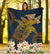 Hawaii Turtle Plumeria Polynesian Kanaka Map - Blue Style - Premium Blanket AH - Polynesian Pride