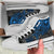 Polynesian Hawaii (Kanaka Maoli) High Top Shoes - Blue Hibiscus Turtle Flowing - Polynesian Pride