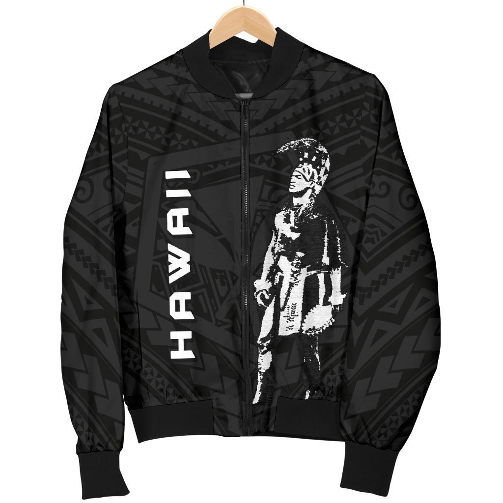 Hawaii Helmet Polynesian Kanaka Warrior Women's Bomber Jacket - Polynesian Pride