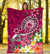 Samoa Premium Blanket - Turtle Plumeria (Pink) - Polynesian Pride