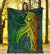 Hawaii Monstera Kalo Hula Girl Kanaka Maoli Premium Blanket - Polynesian Pride