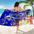 Samoa Custom Personalised Sarong - Turtle Plumeria (Blue) - Polynesian Pride