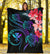 Hawaii Turtle Polynesian Tropical Premium Blanket - Cora Style Purple - Polynesian Pride