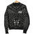 Fiji Men's Bomber Jacket - Fiji Seal With Polynesian Tattoo Style (Black) - Polynesian Pride