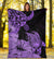 Hawaii Turtle Premium Blanket Polynesian Hibiscus Art Violet AH - Polynesian Pride