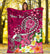 Tahiti Custom Personalised Premium Blanket - Turtle Plumeria (Pink) - Polynesian Pride