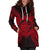 Palau Polynesian Hoodie Dress Map Red - Polynesian Pride