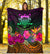 Tuvalu Premium Blanket - Summer Hibiscus - Polynesian Pride