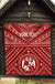 Tonga Personalised Premium Quilt - Tonga Seal With Polynesian Tattoo Style (Red) - Polynesian Pride