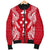 Kosrae Polynesian Men's Bomber Jacket Map Red White - Polynesian Pride