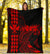 Hawaii Map Kanaka Polynesian Hula Girl Premium Blanket - Red - Polynesian Pride