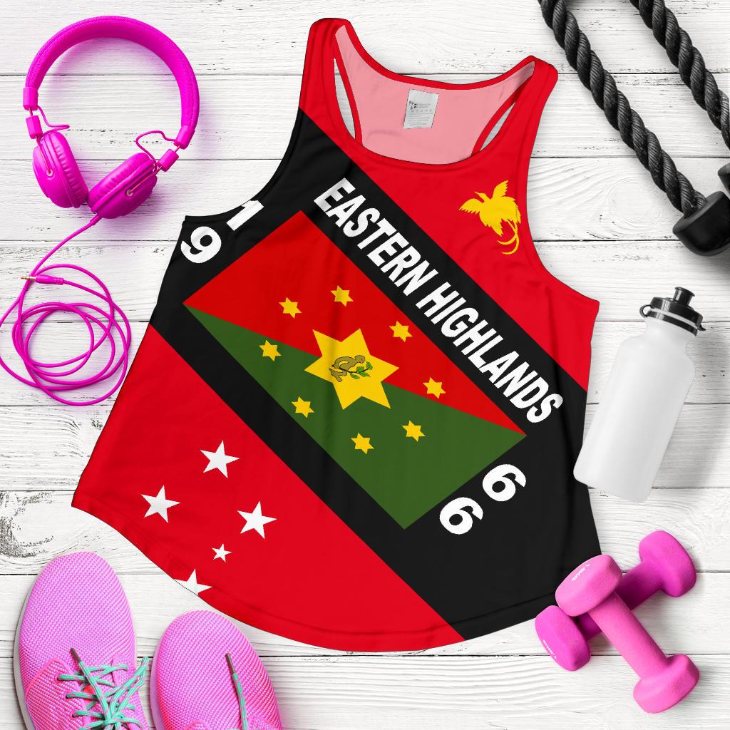 Papua New Guinea Women's Racerback Tank - Eastern Highlands Province Red - Polynesian Pride