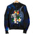 Tonga Polynesian Men's Bomber Jacket - Turtle With Plumeria Flowers - Polynesian Pride