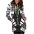 Tuvalu Hoodie Dress - Polynesian Tattoo Black - Polynesian Pride