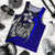 Samoa Polynesian Men's Tank Top Blue - Turtle With Hook - Polynesian Pride