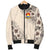 Kiribati Men's Bomber Jacket - The Beige Hibiscus - Polynesian Pride