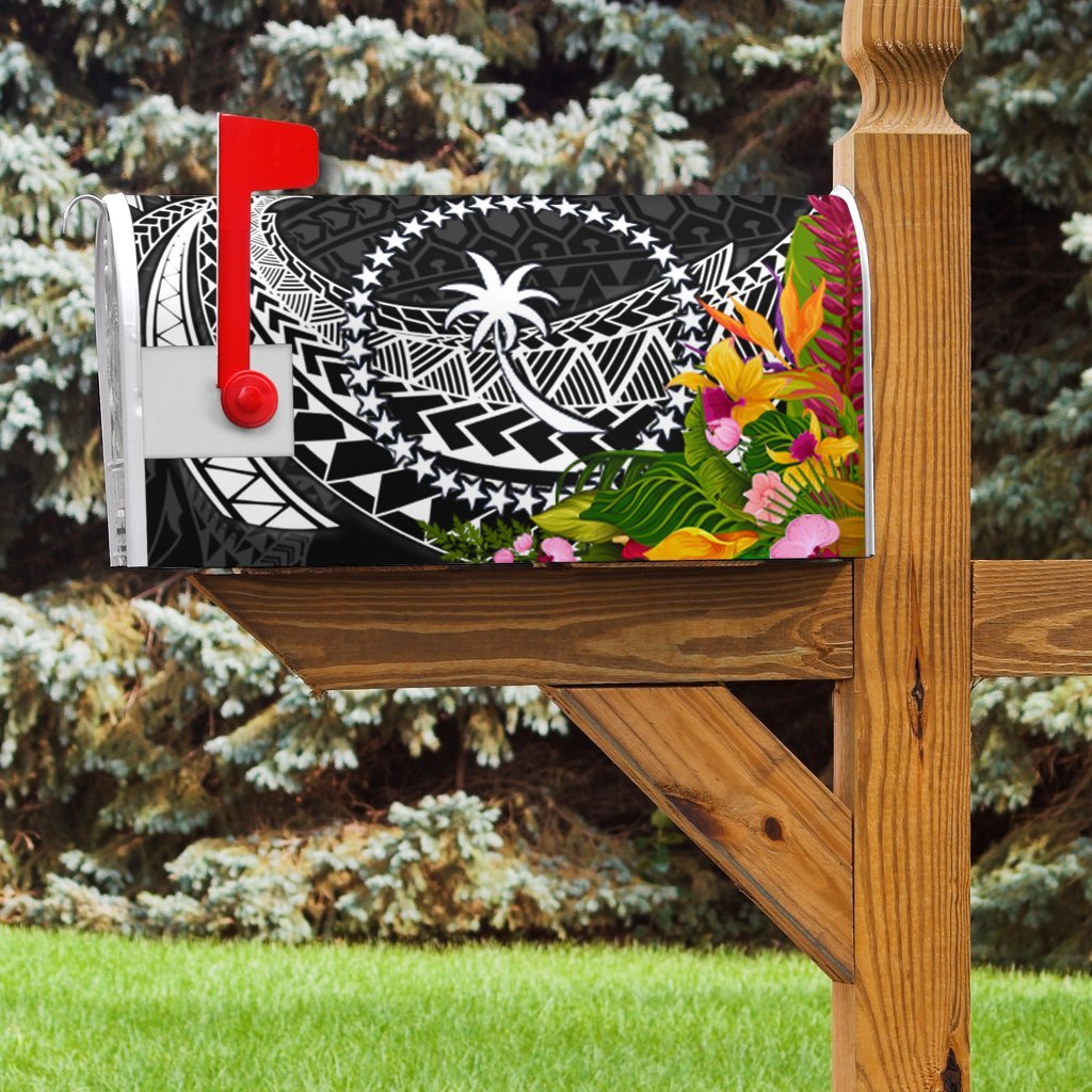 Chuuk State Mailbox Cover - Custom Personalised Tropical Flowers Style - Polynesian Pride