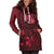 Tonga Hoodie Dress - Tonga Coat Of Arms Dreamcatcher Red Version - Polynesian Pride