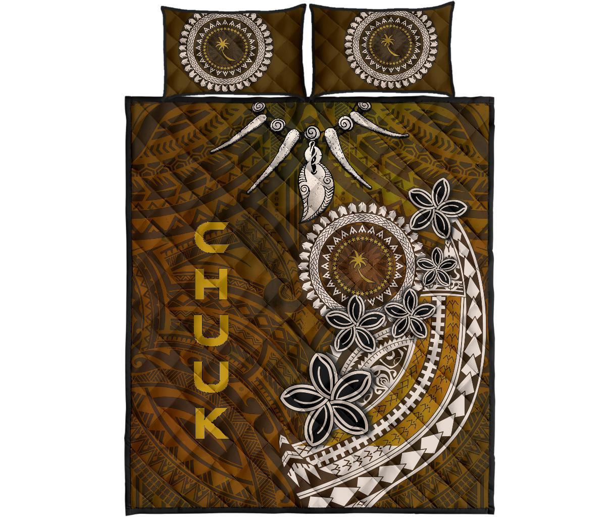 Chuuk Quilt Bed Sets - Polynesian Boar Tusk - Polynesian Pride