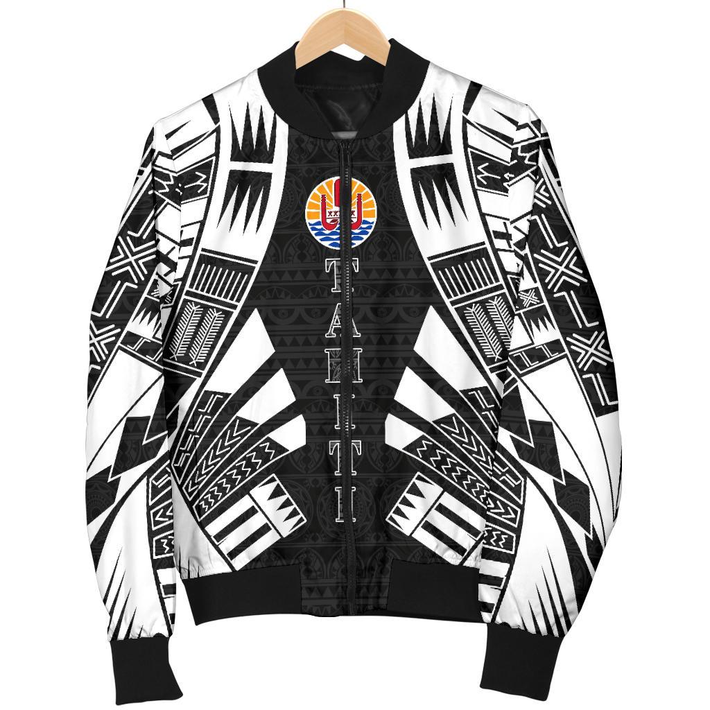 Tahiti Men Bomber Jackets - Polynesian Tattoo Black - Polynesian Pride