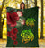 Hawaii Premium Blanket - Turtle Hibiscus Pattern Hawaiian Premium Blanket - Green - Polynesian Pride