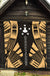 Austral Islands Premium Quilt - Austral Islands Flag Polynesian Gold Tattoo (Black) - Polynesian Pride