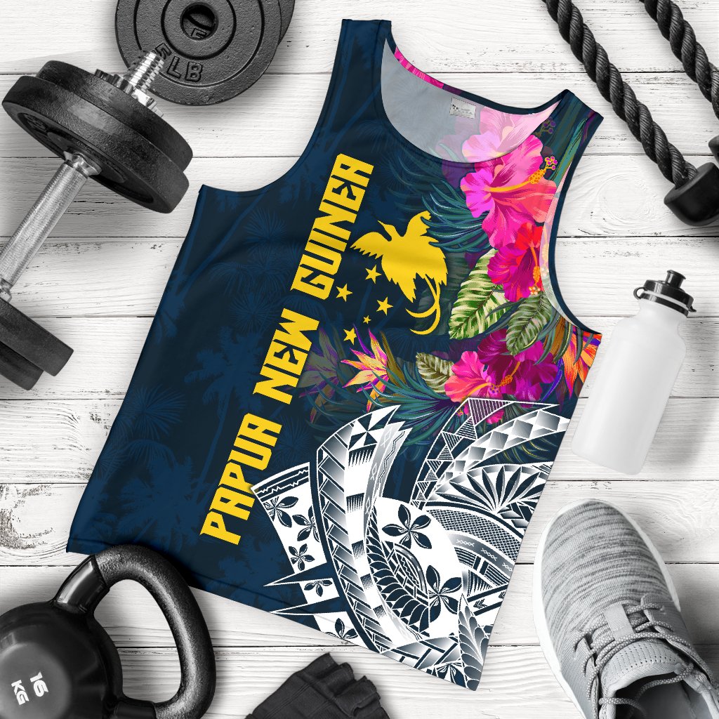 Papua New Guinea Men's Tank Top - Summer Vibes Blue - Polynesian Pride