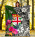 Fiji Premium Blanket - Turtle Plumeria Banana Leaf - Polynesian Pride