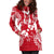 Tonga Polynesian Hoodie Dress Map Red White - Polynesian Pride