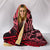 Hawaii Turtle Polynesian Red Hooded Blanket - Polynesian Pride