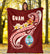 Guam Premium Blanket - Guam Seal Polynesian Patterns Plumeria (Red) - Polynesian Pride