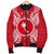 Chuuk Polynesian Men's Bomber Jacket Map Red White - Polynesian Pride