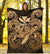 Hawaii Turtle Wave Polynesian Premium Blanket - Hey Style Gold - Polynesian Pride