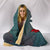 Wallis And Futuna Hooded Blanket - Blue Turtle Tribal - Polynesian Pride