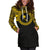 Chuuk Women Hoodie Dress - Chuuk Coat Of Arms Polynesian Gold Black - Polynesian Pride