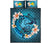 Papua New Guinea Polynesian Quilt Bed Set - Blue Plumeria Animal Tattoo - Polynesian Pride