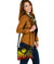 Samoa Shoulder Handbag - Humpback Whale with Tropical Flowers (Yellow) - Polynesian Pride