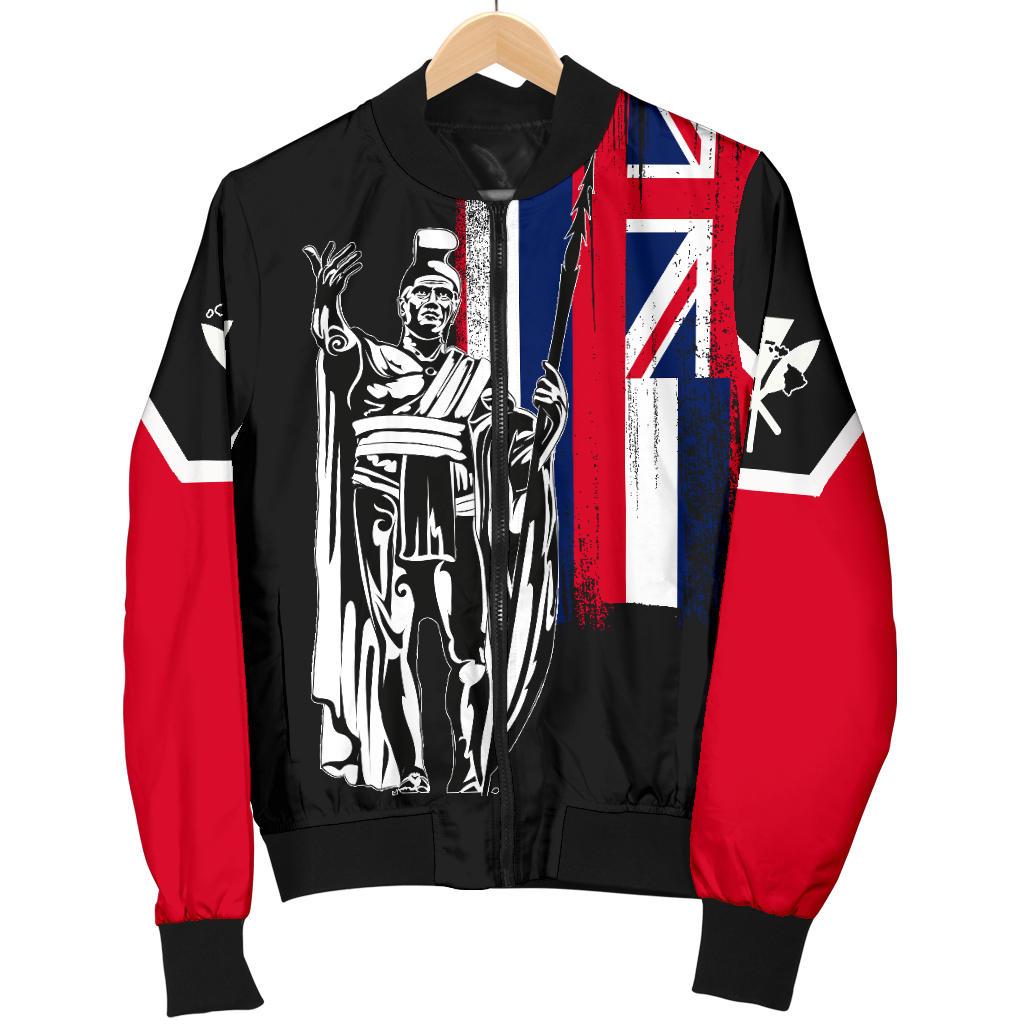 Hawaii King Flag Men's Bomber Jacket - Polynesian Pride