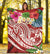 Tonga Polynesian Premium Blanket - Summer Plumeria (Red) - Polynesian Pride