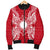 Marshall Polynesian Men's Bomber Jacket Map Red White - Polynesian Pride