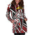 Tokelau Women's Hoodie Dress - Tribal Flower Special Pattern Red Color - Polynesian Pride