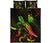 New Caledonia Polynesian Quilt Bed Set - Turtle With Blooming Hibiscus Reggae - Polynesian Pride