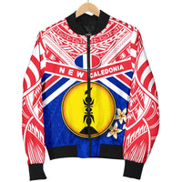 New Caledonia Rugby Women Bomber Jacket Polynesian - Polynesian Pride
