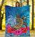 Hawaii Sea Turtle Hibiscus Coconut Tree Premium Blanket - Polynesian Pride