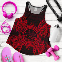 Federated States of Micronesian Women Tank Top Map Red - Polynesian Pride