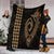 Hawaii Kakau Makau Fish Hook Polynesian Premium Blanket - Gold - Polynesian Pride