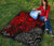 Samoa Polynesian Premium Quilt - Red Turtle Flowing - Polynesian Pride
